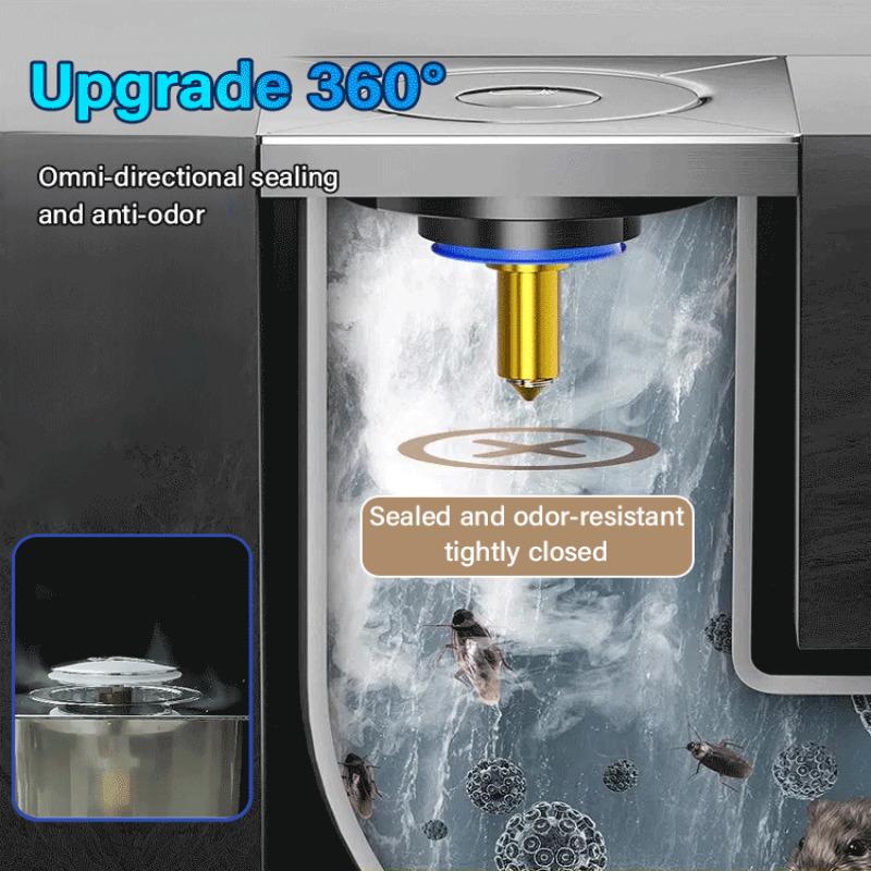 Bathroom Bouncing Floor Drain Odor and Bug Proof Core Cover Strainer No Knock Tile Old Floor Drain Board Remodel Full Seal Cover