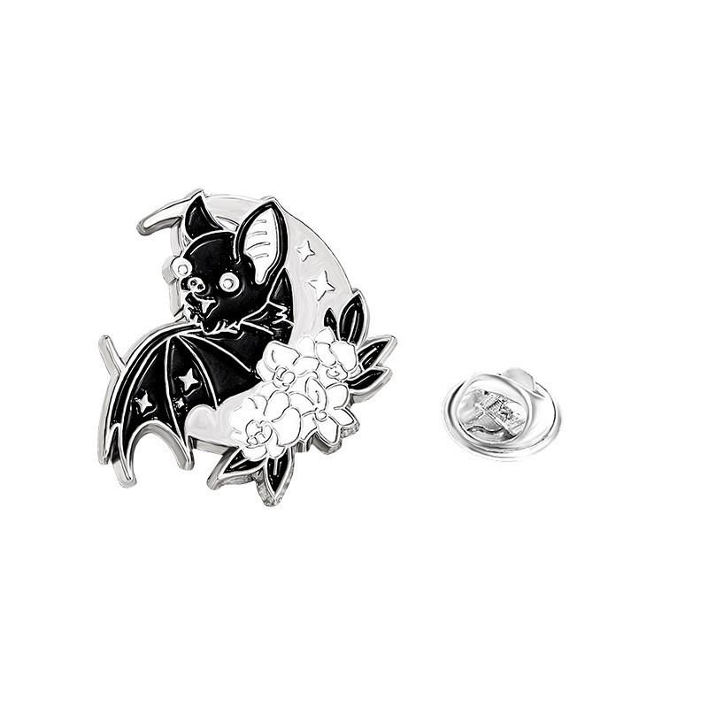 Popular Series Brooch Pumpkin Skull Ghost Alloy Oil Drip Metal Cartoon Punk Horror Badge