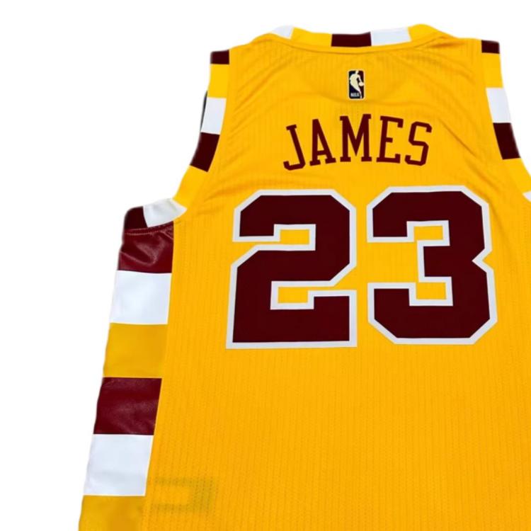Adidas X NBA Collaboration LeBron Cavaliers Simple Comfortable Fashion Sleeveless Basketball Jersey Unisex Jersey Yellow 7412A-3CR-K92581