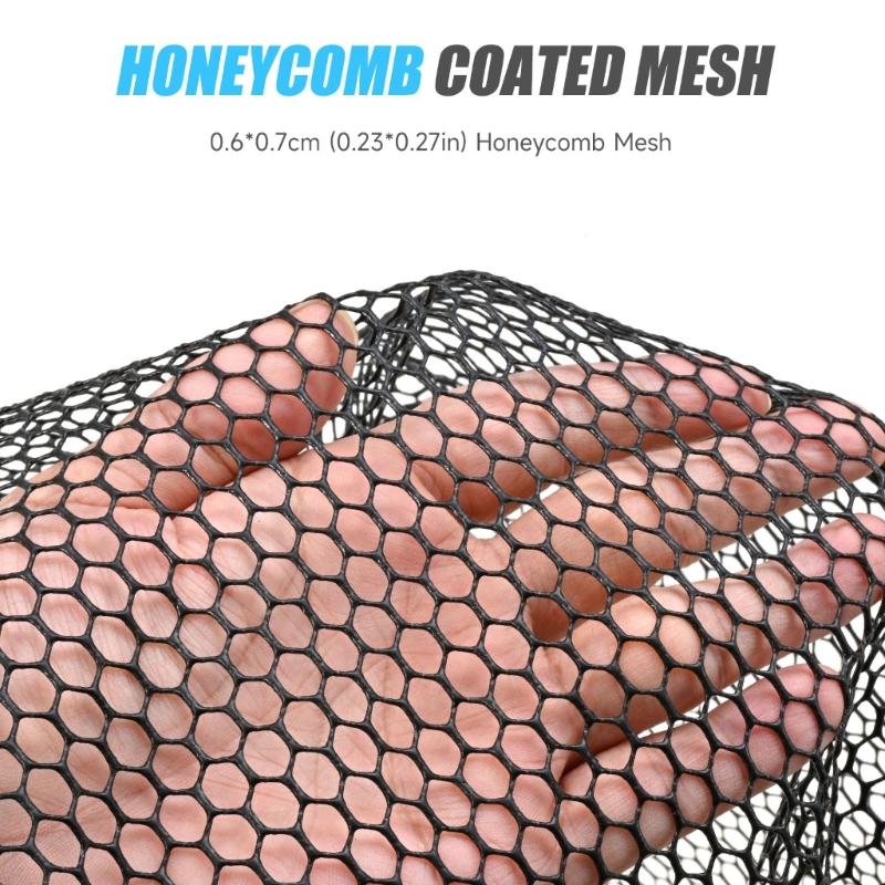 Fishing Landing Net Portable Fishing Net with Comfortable Grip and Storage Bags Foldable Landing Net Fishing Tackle Tool