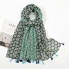 Fashion Thin Tassel Viscose Shawl Scarf for Women Luxury Design Neckerchief Wrap Pashmina Muslim Hijab Echarpes 180*90Cm