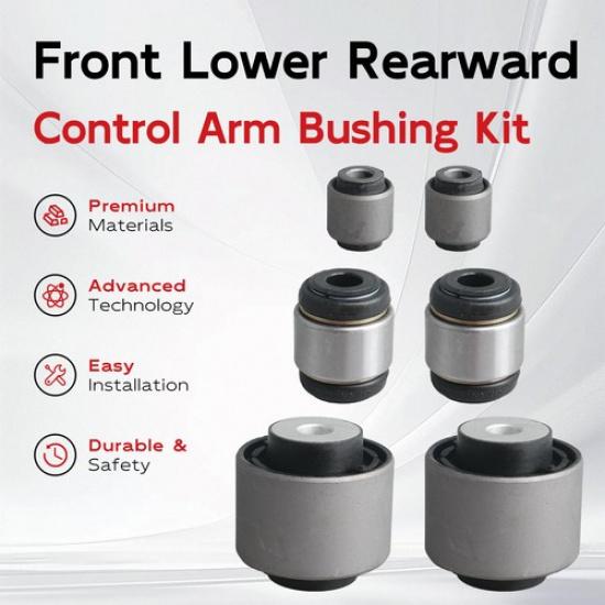Set Of 6 Front Lower Rearward Control Arm Bushing For JAGUAR S-Type XF XJ8 XJR