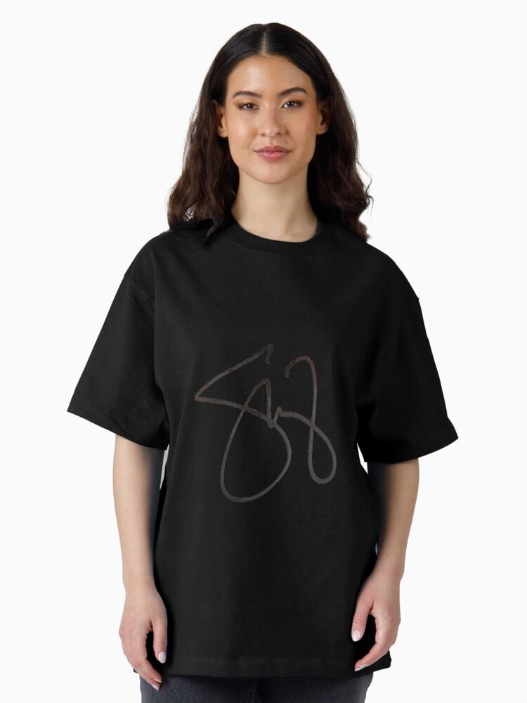 selena gomez signature overlay Oversized T-Shirt