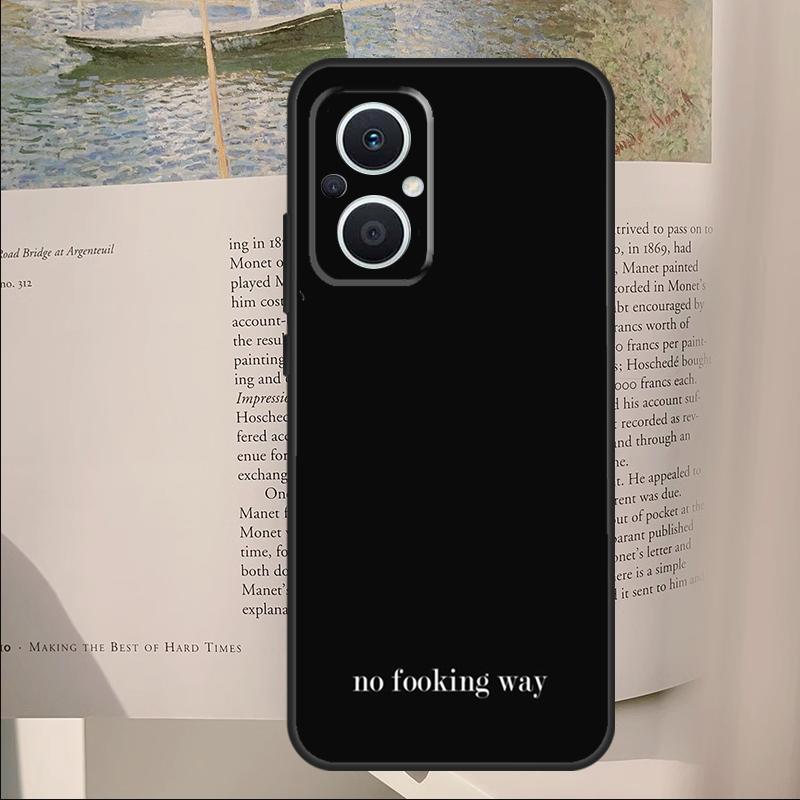 Simple Minamilst Black Quote Cover For OPPO Reno 13F 11F 12F 14F 10 11 12 13 14 Pro 7 8 Lite OPPO Find X6 X5 X8 Pro Case