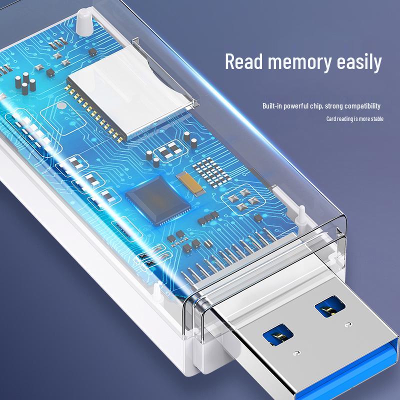 Dual SD/TF Memory Card Reader & Converter 3.0 for Computers, Cameras, Car Recorders