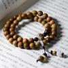Argentina green sandalwood diy double lotus bracelet - premium wooden sandalwood prayer beads