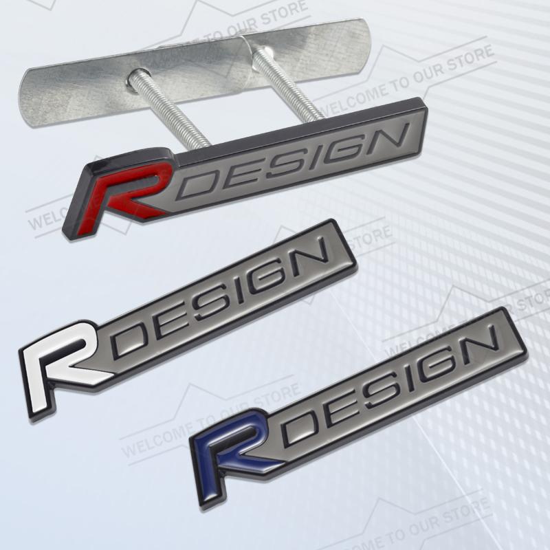 Car Styling Body Trunk 3D Metal R Design Emblem Grille Badge Stickers Decal For Volvo S60 S80 S90 XC90 XC60 XC40 V50 V70 V60 S40