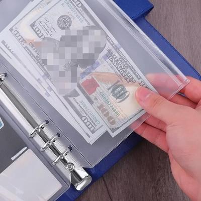 10PCS PVC Binder Pocket Cash Envelopes A5 A6 A7 Zipper Folders Pouches Money Organizer Budget Document Filing Loose Leaf Inserts