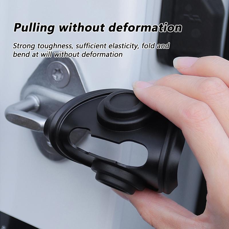 SEAMETAL 4pcs Car Door Silent Shock Pad Silicone Car Door Lock Anti-collision Protective Cover Shock Pad