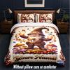Gnome Theme Custom Text Or Name 3Pcs Bedding Set,1 Flat Sheet & 2 Pillowcases Personalized Home Bedding