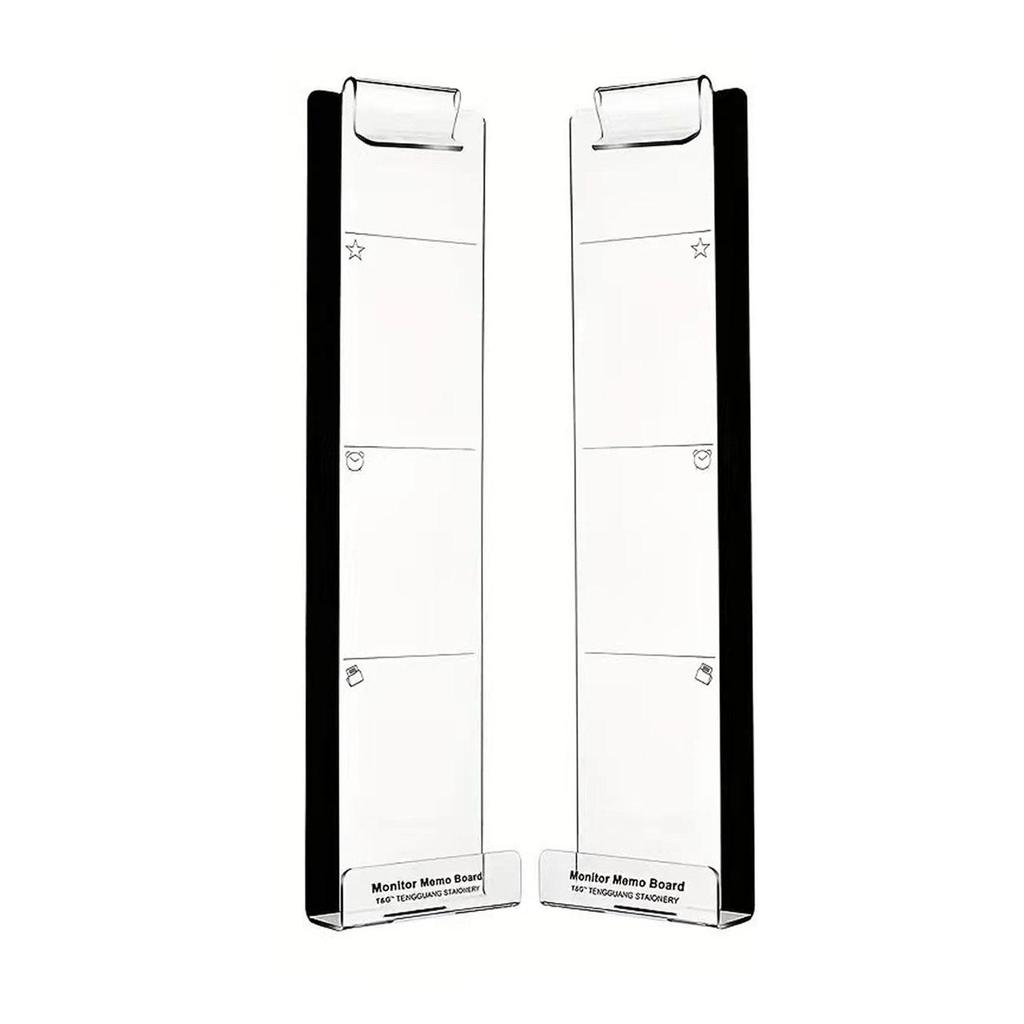 2Pcs Monitor Memo Boards Portable Fashion Acrylic Screen Mounted Memo Pads