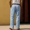 Men's Cotton And Linen Color Casual Trousers Long Pants