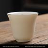 Shangqi Pure White Gold-Rimmed Ceramic Teacup Set