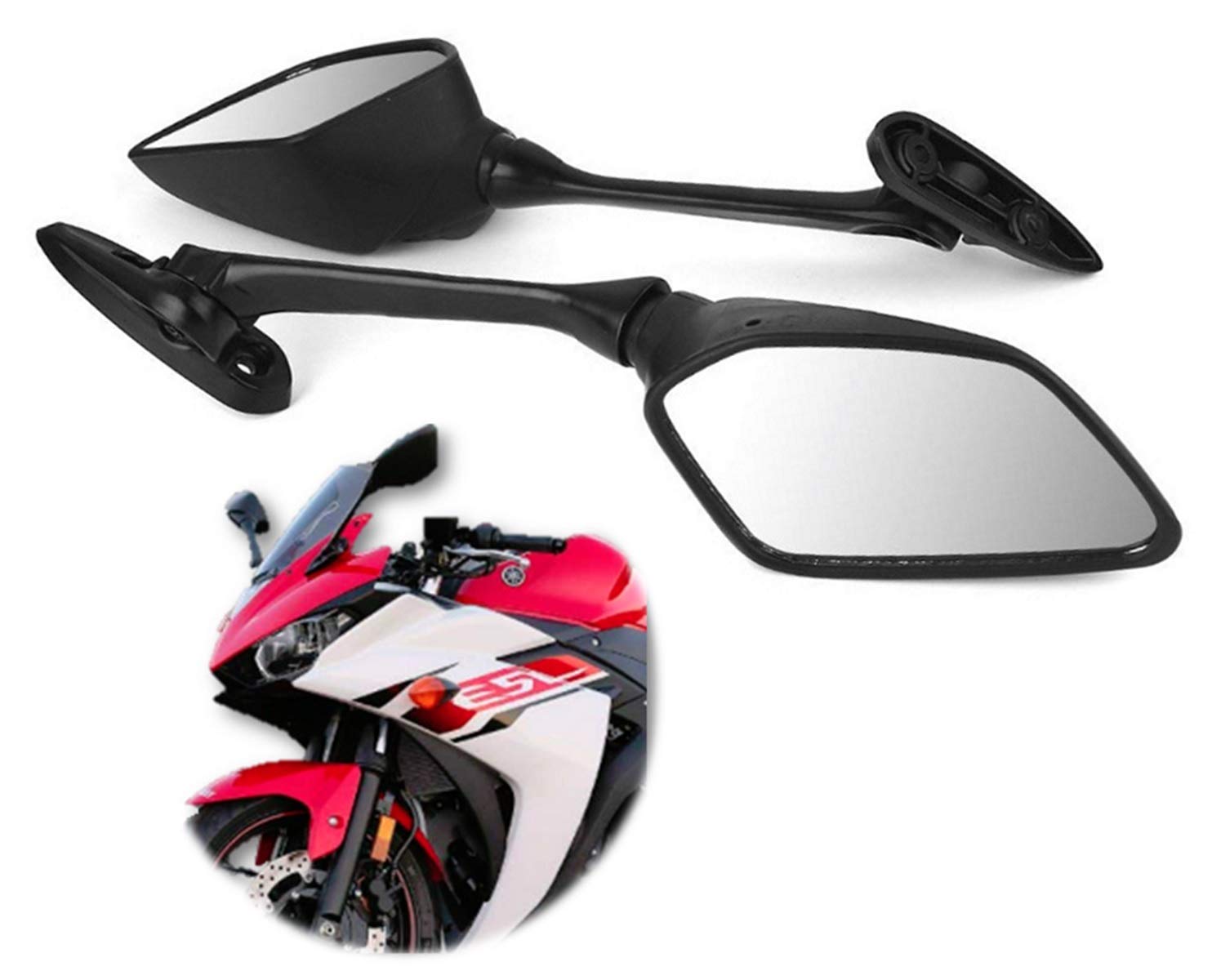 

Зеркало заднего вида World Imp Motor для мотоциклов серии Yamaha YZF, черное (YZF R3, R25, YZF-R3, YZF-R25, RH07J, RG10J) (2013-2017) - (01)