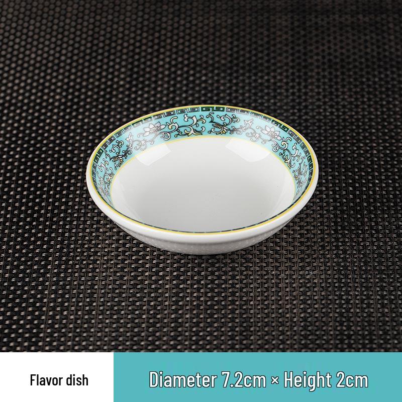 Set di stoviglie smaltate in stile cinese: Set di 4 ciotole, piatti e stoviglie in ceramica per uso in ristoranti e hotel