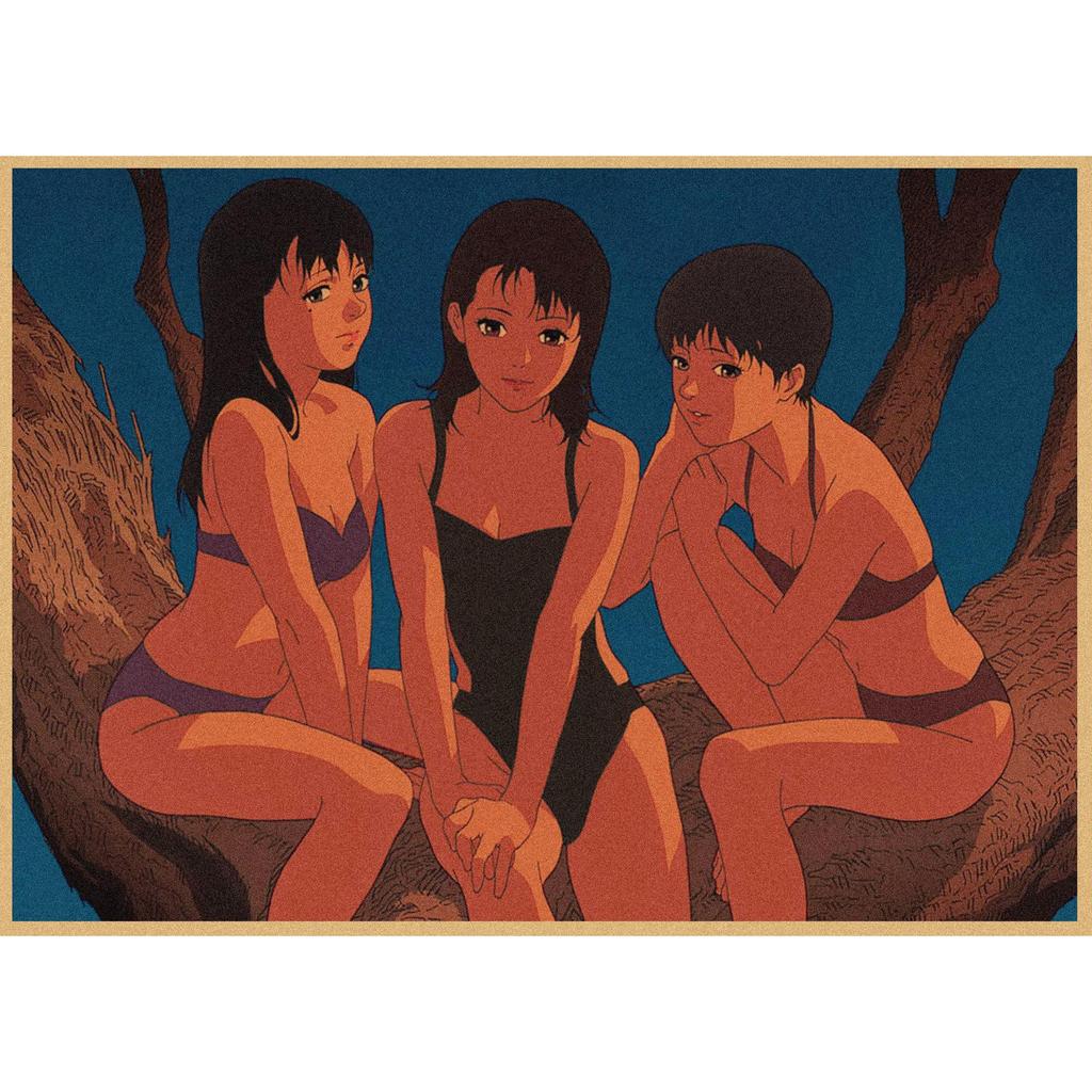 Retro Kraftpapier Poster: Satoshi Kon Collection - Tokyo Godfathers, Millennium Actress, Paprika, Perfect Blue, Reincarnation 265