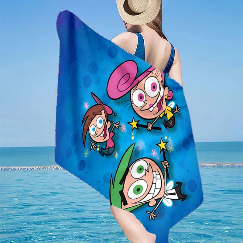 Magische Freundschaft Timmy Abenteuer Strandtuch, Superweiche Mikrofaser, Geschenk für Sie/Ihn, Geburtstag, für Pool, Strand, Reisen, Heimdekoration Fan-Geschenke