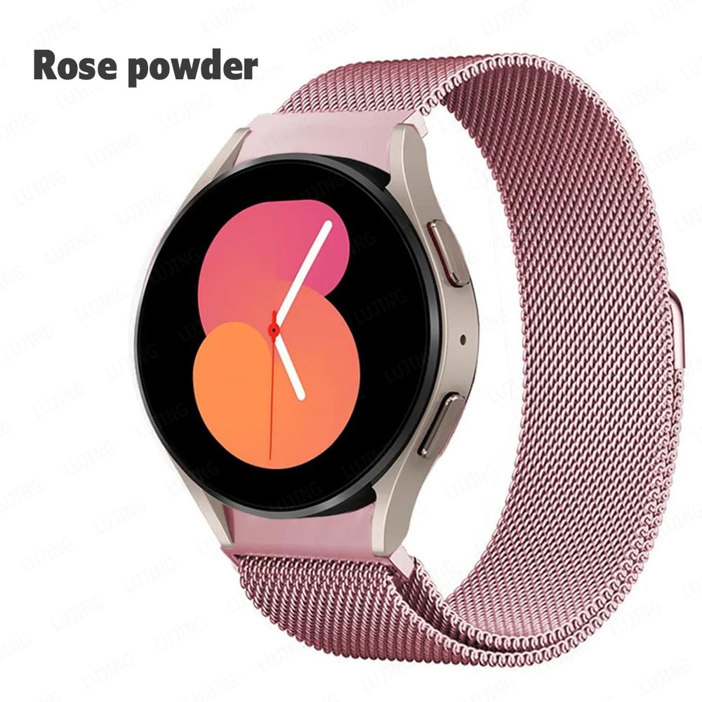 Milanese løkkebånd for Samsung Galaxy Watch 7 6/4/5 pro 44mm 40mm 45mm No Gaps Armbånd for Galaxy Watch 6 klassisk 43mm 47mm stropp