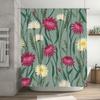 Vibrant Floral Printed Shower Curtain Modern Bathroom Decor, Easy Installation, Waterproof Durable Fabric Material for this prod