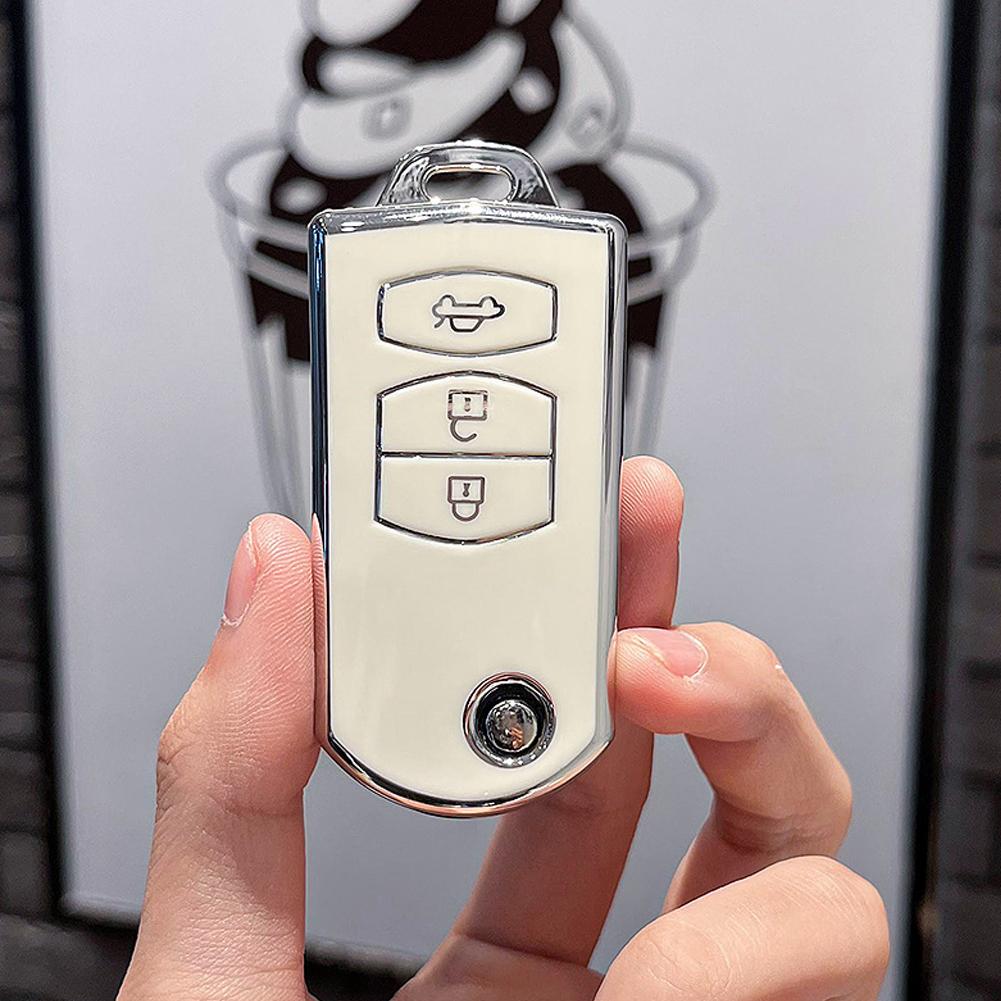 2/3 Buttons TPU Car Key Case Cover Shell Fob Holder Keyless For Mazda Demio 2 3 5 6 M3 M5 M6 CX-5 CX7 CX9 RX8 MX5 MPV