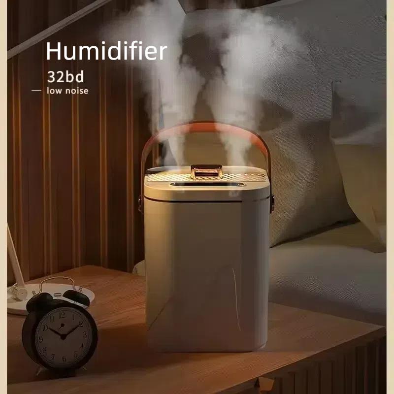 Humidifier 1.8L Large Capability Dual Nozzle Air Humidifier Desktop USB Night Light Aromatherapy Portable Home Bedroom Atomizer