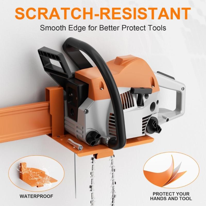Wall Mounted Saw Support AntiScratch Design Durable Metal Bracket For MS250,MS251 MS170,MS171 Saw Chains Oil Containers