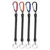4 Pieces Fishing Lanyards Spring Ropes Anti-Lost Spiral Key Ring Climbing