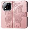 For Xiaomi Redmi Note 14 Pro 4G Case with Strap Butterfly Pattern PU Leather Wallet Phone Cover