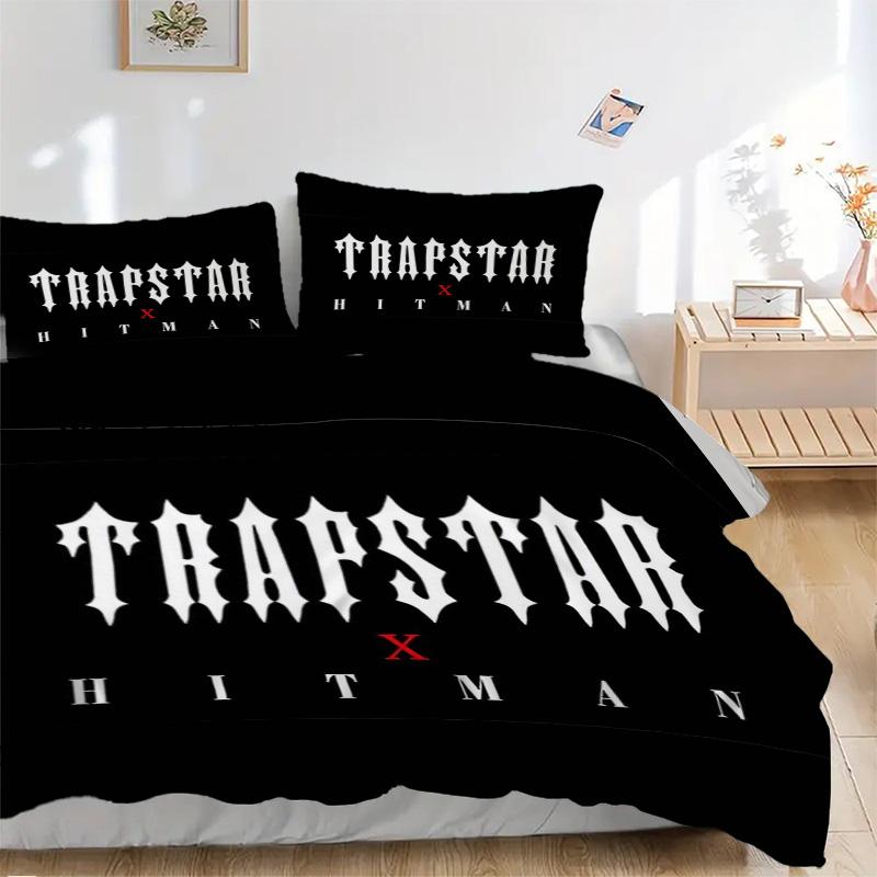 Trapstar X Hitman Collaboration Print 3Pcs Bedding Setduvet Cover With 2 Bedropillowcase Home Birthday Gift