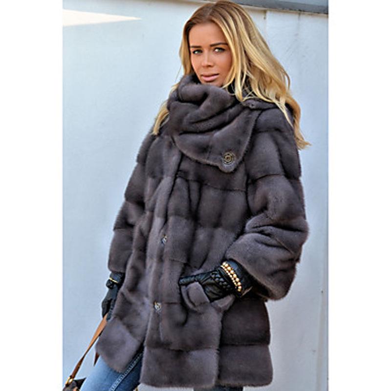 Grey Leopard Print Long-Sleeve Mid-Length Coat