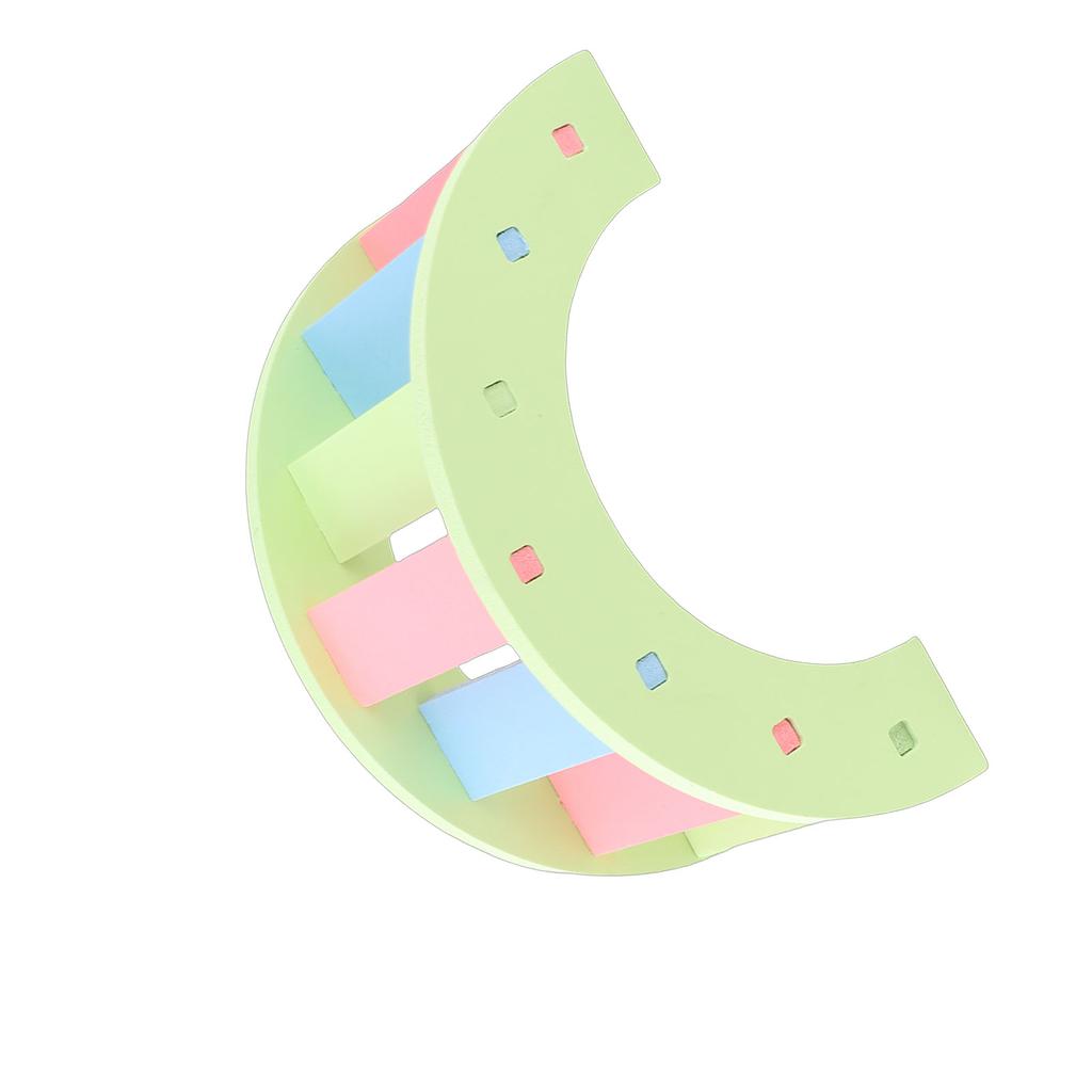 Wooden Hamster Play Bridge Toys   Seesaw Activity Cage for Pet Guinea   Mice Pink