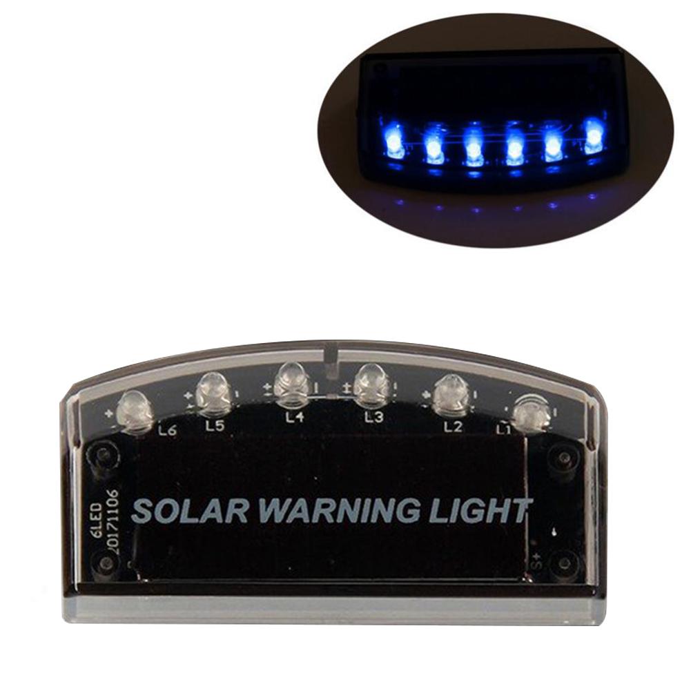 Buy 6 LEDs Auto Solar Charger Car Burglar Alarm Lamp