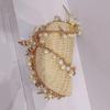 Yogodlns Borsa da Donna Bohémienne in Paglia Perle Conchiglia Borse Intrecciate a Mano Intrecciata a Mano Conchiglia Stella Marina Borsa da Spiaggia Rattan Mezza Luna Borse a Spalla