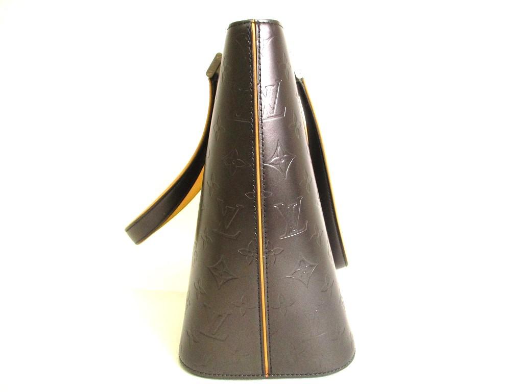 Äkta LOUIS VUITTON Monogram Svart Läder Toteväska Handväska Stockton #9369 Säljaren renoverad