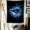Los Angeles Rams Wall Tapestry Aesthetic Wall Hanging Printed Fabric Blanket Decorative Tapestries for Bedroom Living Room Home Decor
