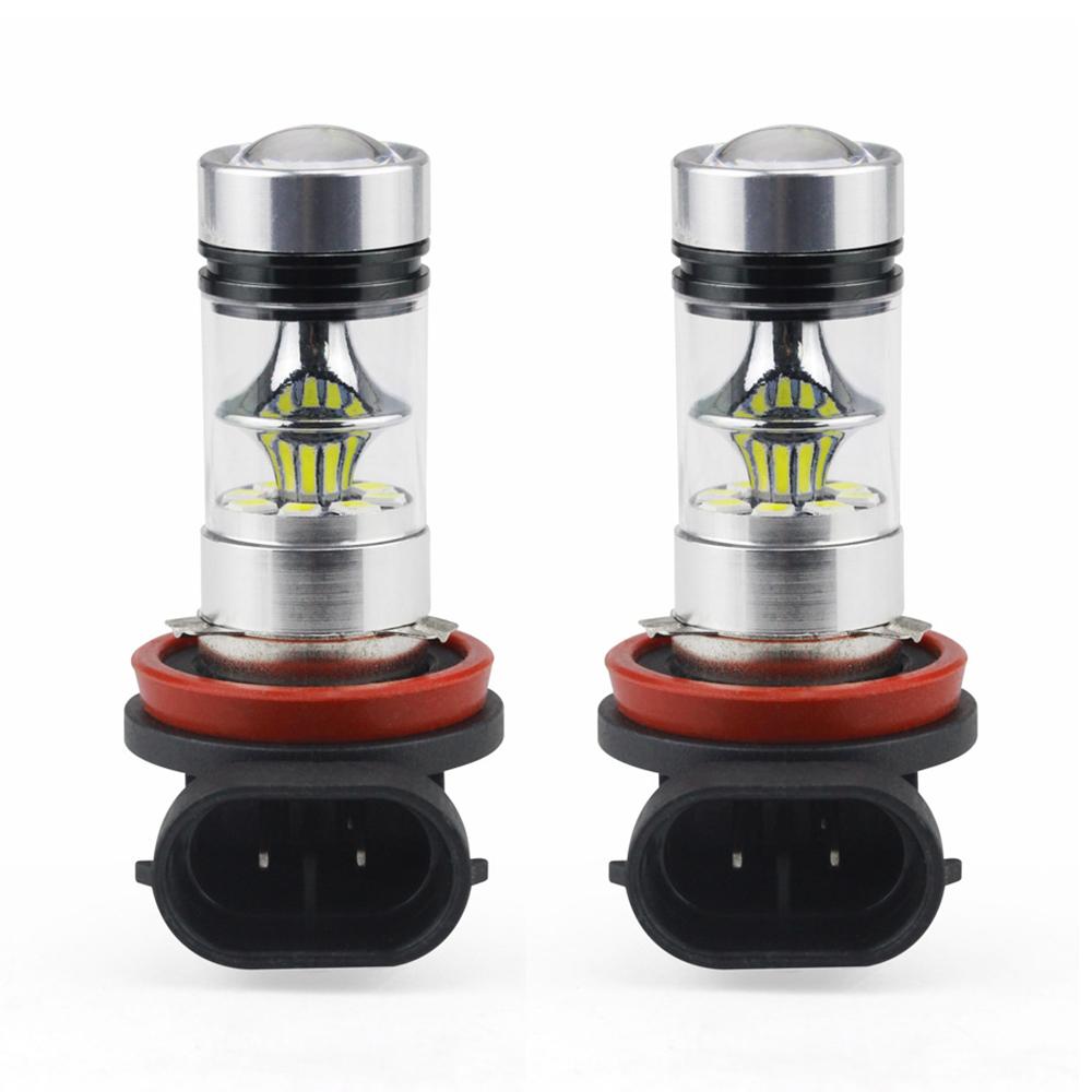 H11 H8 100w 6000k Led Driving Bulbs Superbright Car Accessories Fog Lights Durable Drl Daytime Running Lights Universal