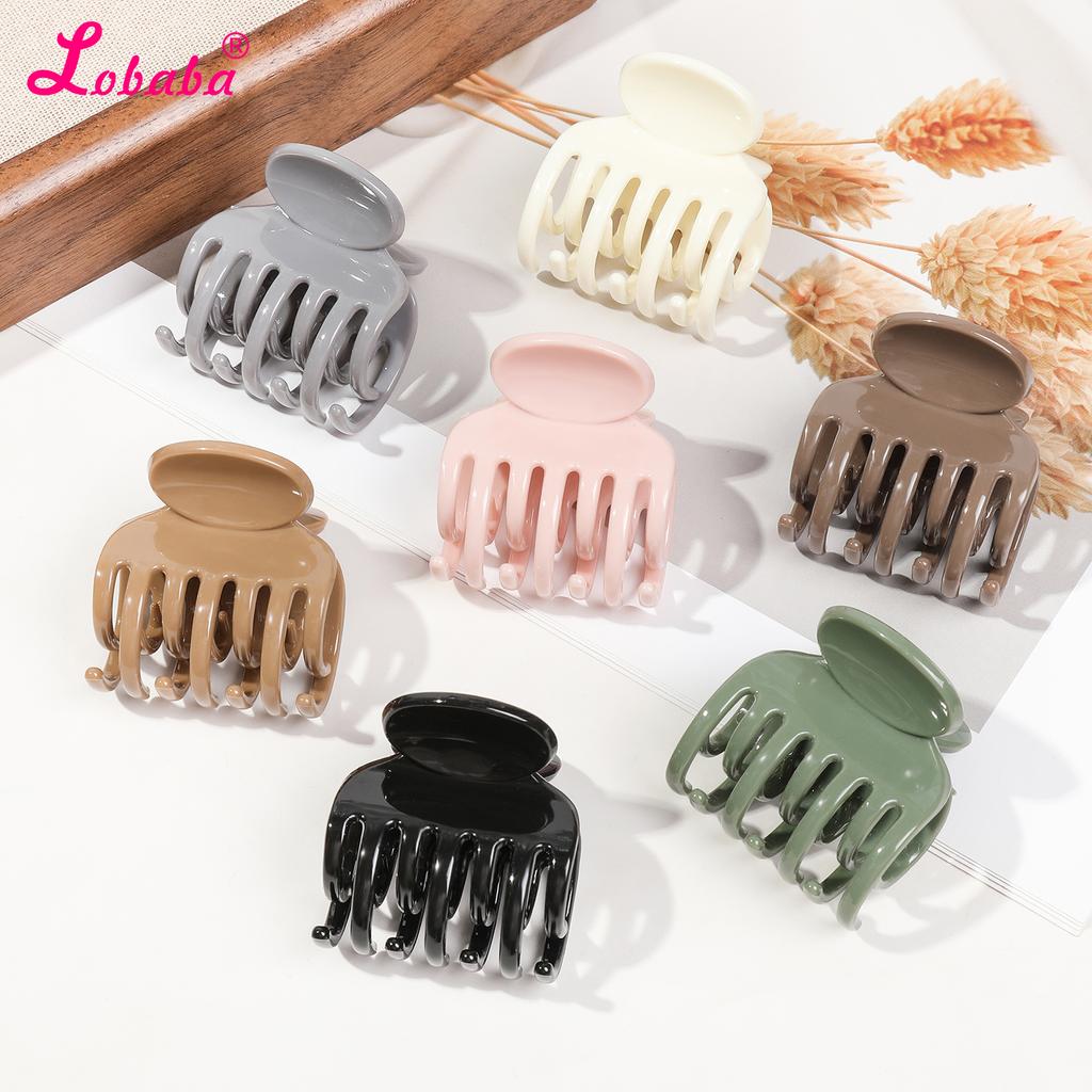 8 Pcs 1.6 In Small Double Row Teeth Hair Claw Clips for Women Girls,Strong Hold Jaw Clips for Thin Hair