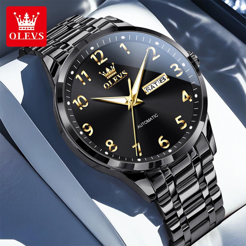 OLEVS Men's Watches Top Brand Business Fashion Original Automatic Mechanical Watch for Man Simplified Arabic Scale Waterproof