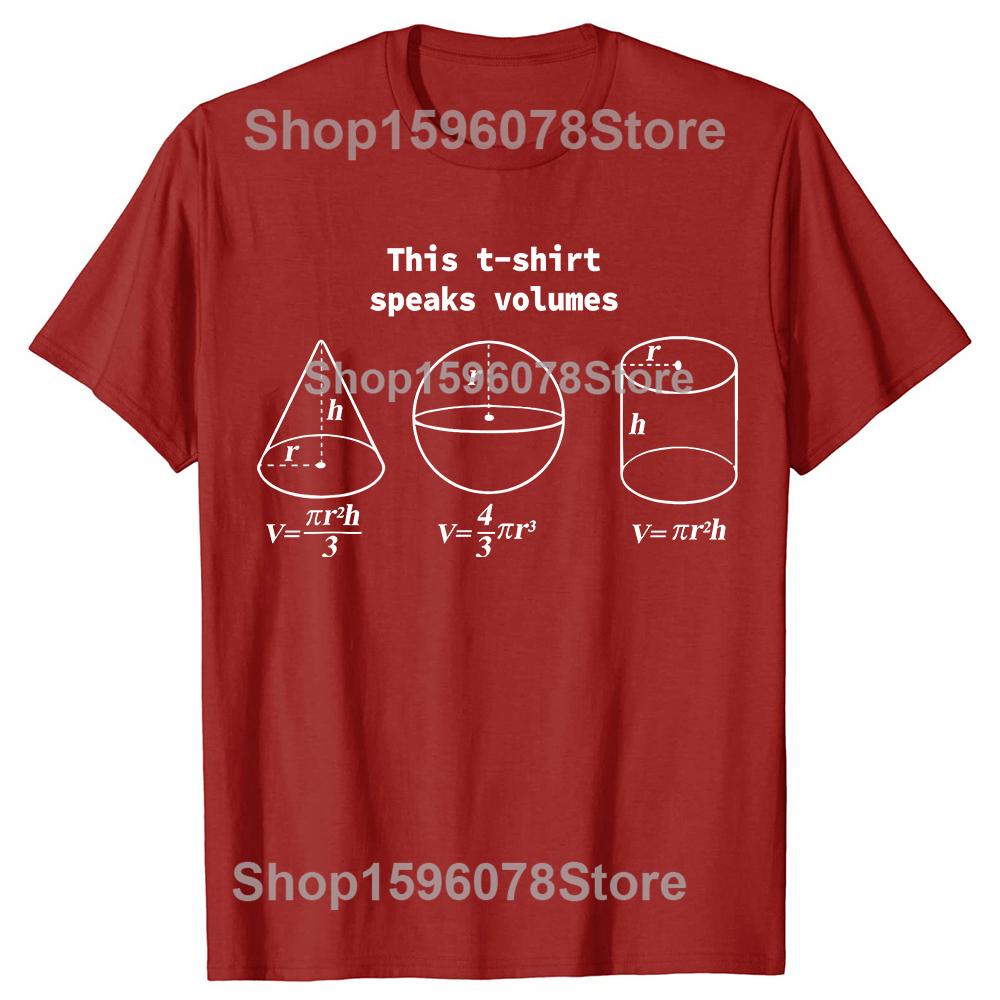 This TShirt Speaks Volumes Funny Maths Science Men Womens Fashion Casual Tshirt Loose Oversized Mathematicians T Shirt