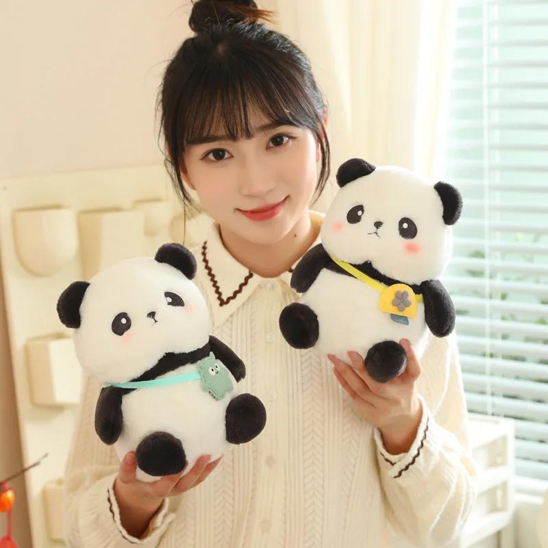 Urocza Panda Kawaii Pluszowe Zabawki Breloczek Animal Crossing Panda Wisiorek Akcesoria do Torebki Breloczek do Kluczy Samochodowych Dekoracja Torebki z Prezentem dla Chłopca Dziewczynki