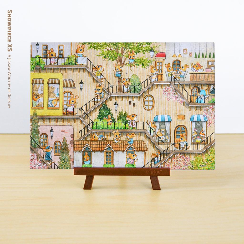 Pinto Mini Plastic Jigsaw Puzzle Mouse for Kids and No Broken Clicks into Place 368-Piece "SMART_Giga Treehouse" (13x19cm) Adults, Pieces, [P1199]