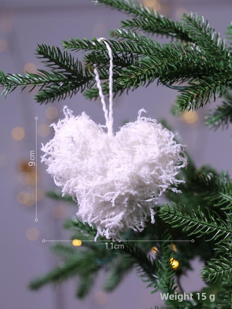 Creative Christmas Tree Socks Heart Shaped Feather Pendant Christmas Decoration For Festive Tree Decor
