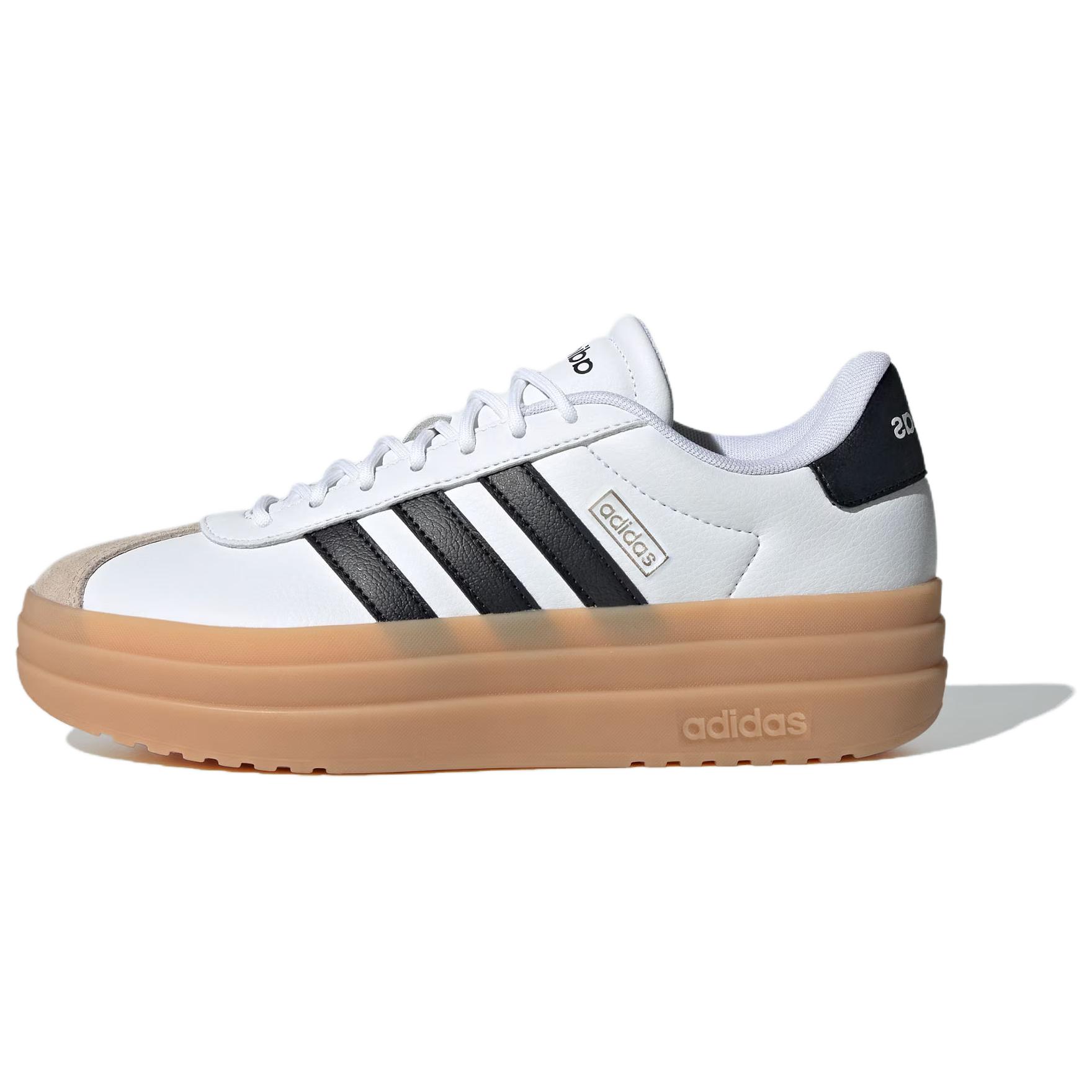 

Adidas VL Court Bold Women Lifestyle Sneakers Cloud White Core Black Wonder Beige IH3083 38.5 чёрный