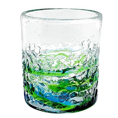 Kubagasaya Ryukyu Glass Ryukyu Glass Rocks Glass Okinawa Souvenir Churaumi Uneven Glass Green Cold Tea Glass Cup Cup