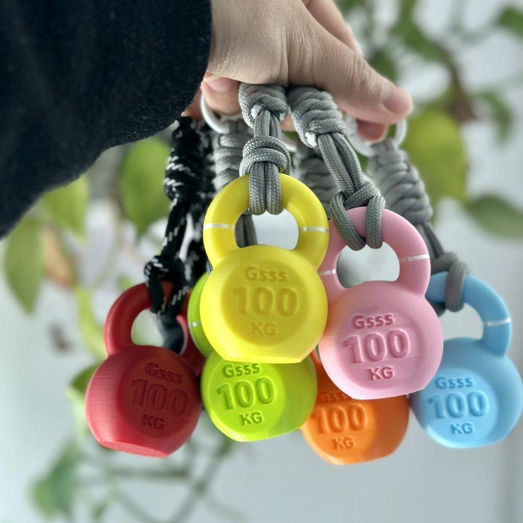 Lover 03 Kettlebell Accessories: 3D Fitness Keychain Bag Charm Pendant