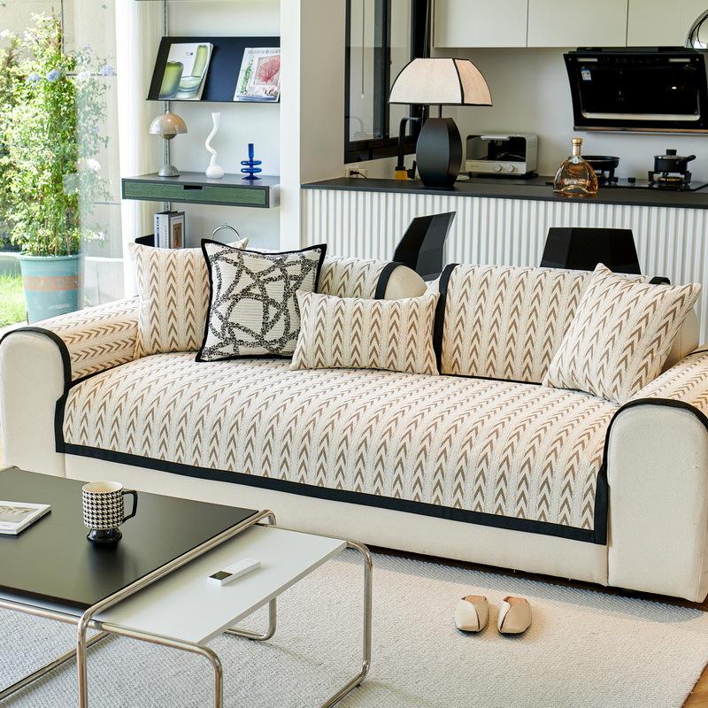 Chenier Sofa Cushion Universal In All Seasons  New Straight Row Sofa Seat Cushion Non-Slip Fixed Cover Cloth Towel Cover