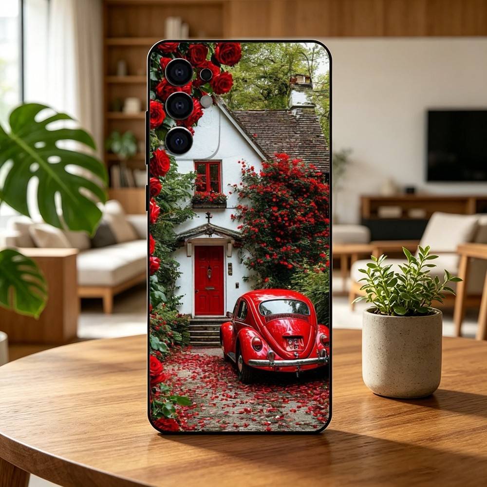 V-Vintage B-Beetle Cars  Phone Case For Samsung S25,S24,S21,S22,S23,S30,Ultra,S20,Plus,Fe,Soft Silicone Black Cover Samsung S20fe