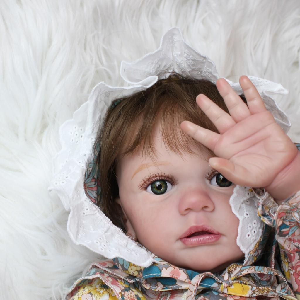 BZDOLL 60 CM 3D-Paint Skin Silicone Reborn Toddler Baby Doll For Girl Cloth Body Toy Realistic Like Real Princess Alive Bebe Dress Up