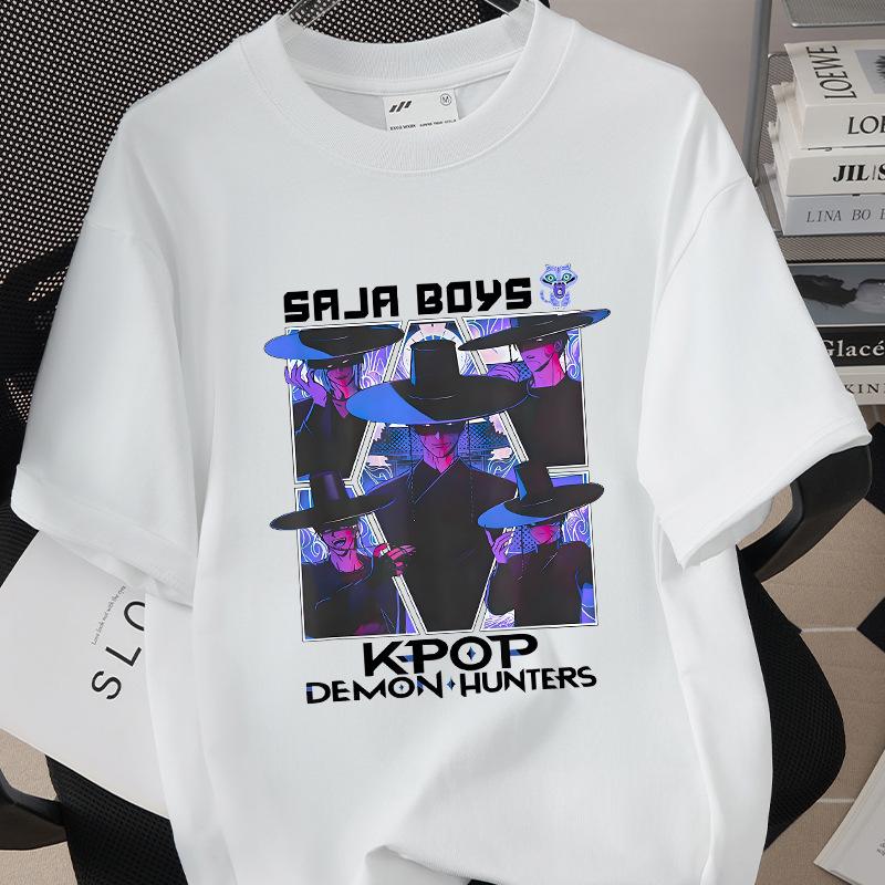 Kpop Korean Wave Witch Hunt Printed Short Sleeved T-shirt