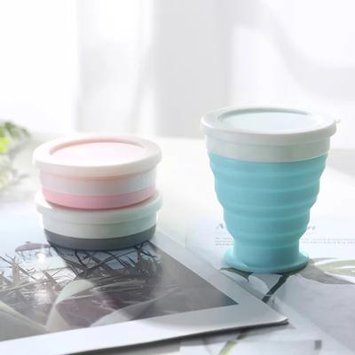 100/200/350mlTeleskopischer Tragbarer Silikon-Faltbecher Lebensmittelqualität Wasserbecher Reise-Trinkgeschirr Tasse Outdoor Harz Kaffee Handbecher
